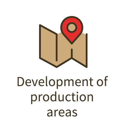 Development of production areas