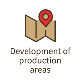 Development of production areas